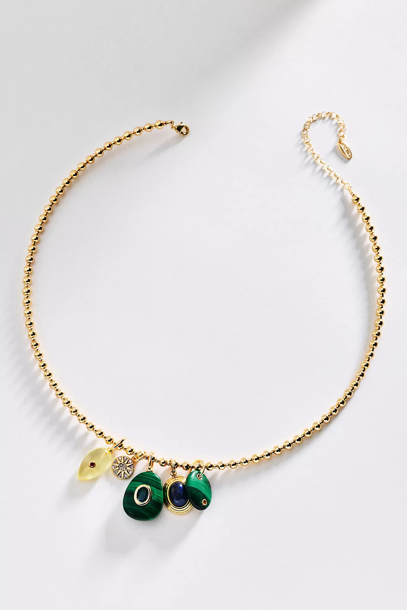 Gemstone Cluster Charm Necklace | Anthropologie (US)