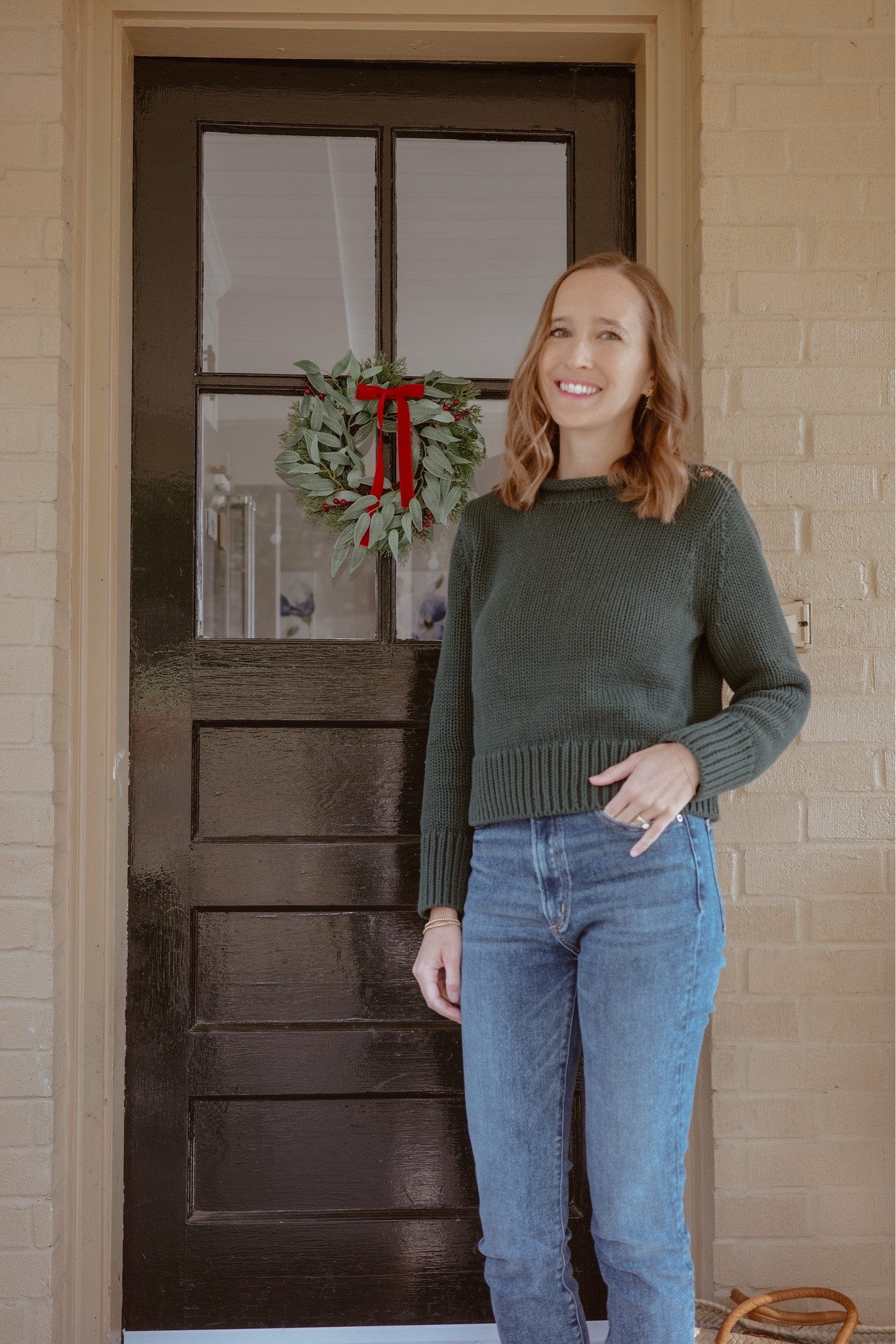 One of my favorite sweaters for holiday activities! (Jeans are Revtown.) New blog post on thehoneyprint.com 💚🎀🎄

#LTKSeasonal #LTKHoliday