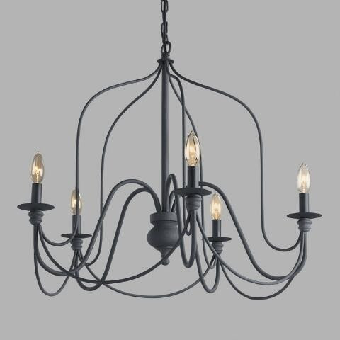 Antique Gray Rustic Wire 5 Light Chandelier | World Market