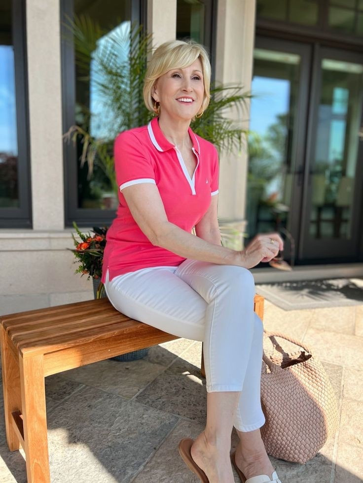 Bright, sporty, and full of energy 🌺 This coral polo shirt is a fresh take on casual style—perfect for days on the move or weekends on the go. Comfortable, flattering, and effortlessly pulled together. 

#Over50Style #SportyChic #CasualConfidence #VibrantAtAnyAge #EverydayStyle

#LTKOver40 #LTKSeasonal #LTKStyleTip