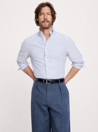 Slim-Fit Linen-Cotton Dress Shirt | Banana Republic (US)