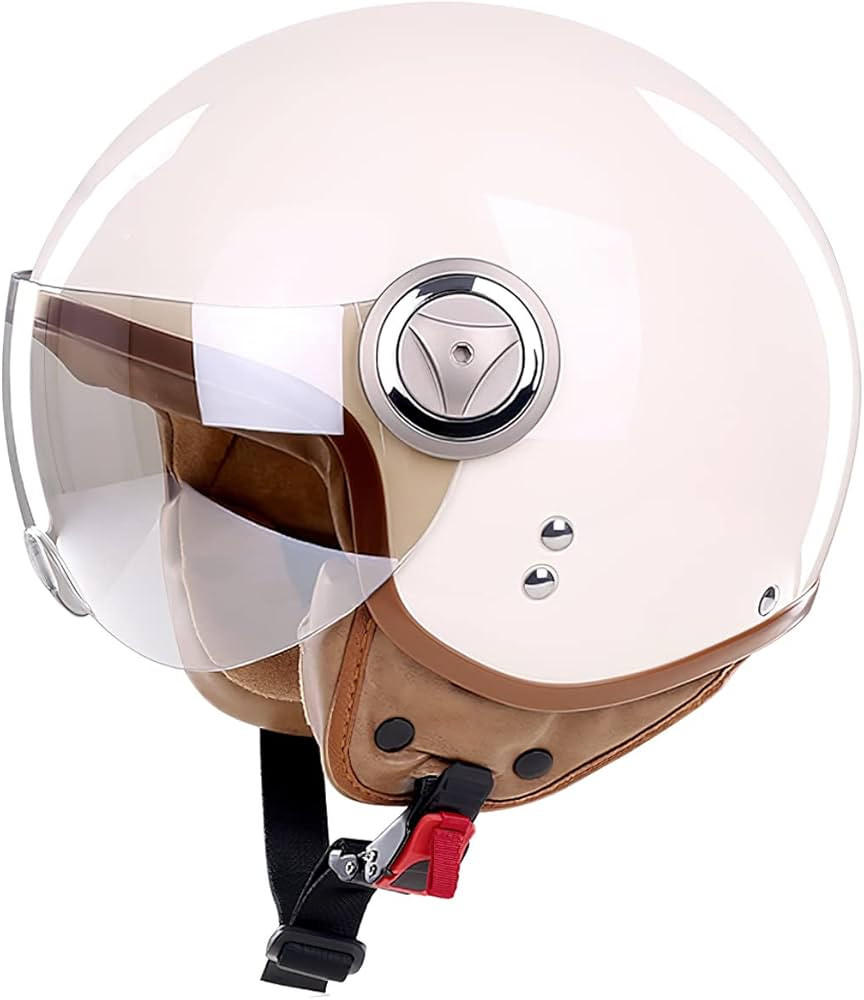 BOSERMEM Cascos De Motocicleta para Hombres y Mujeres, Cascos De Ciclomotor con Viseras.El Cabeza... | Amazon (ES)