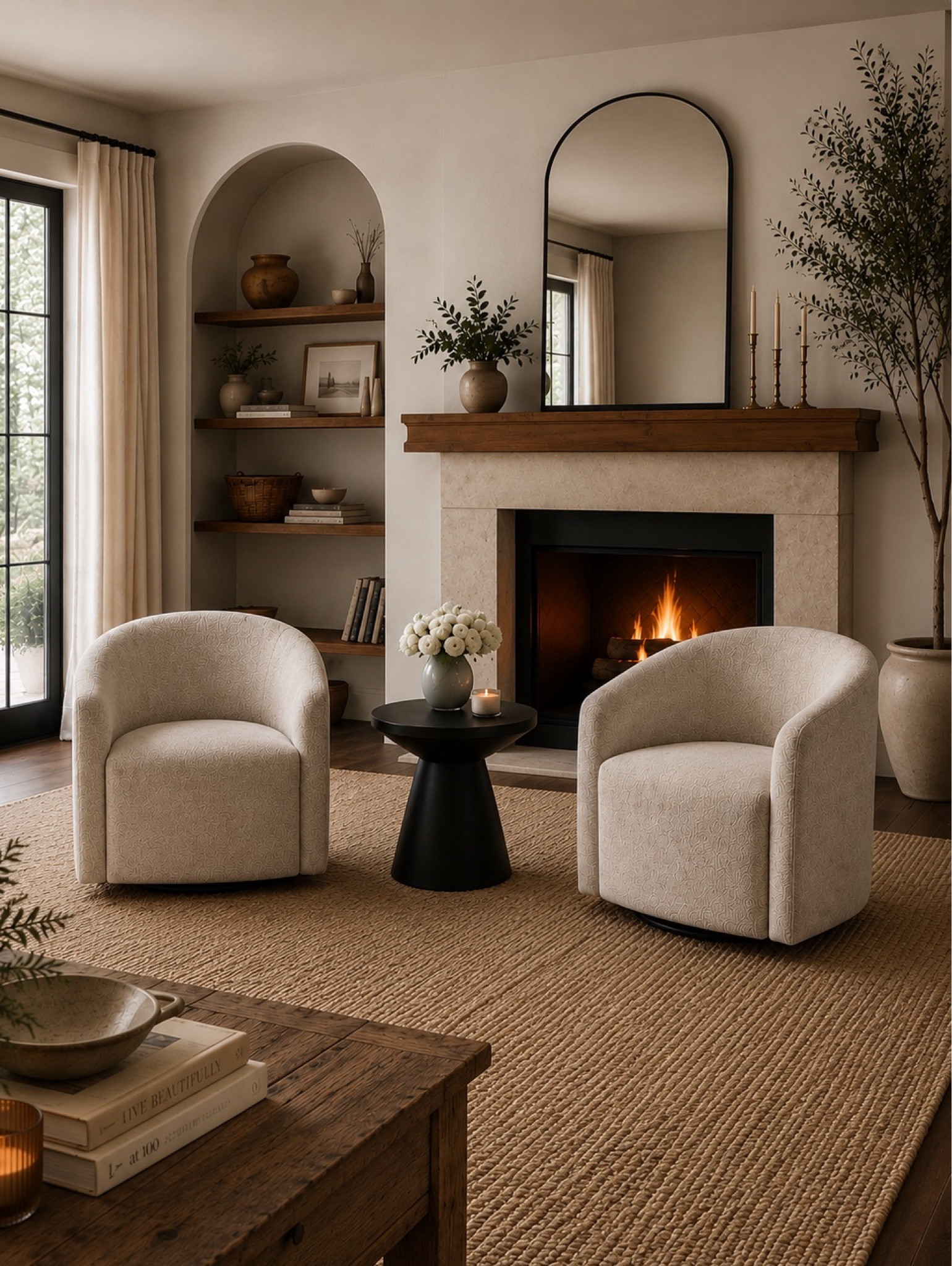 I love these smaller swivel chairs 

#LTKHome