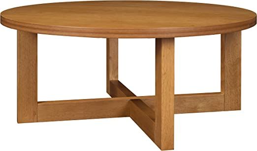 Regency Chloe 37-inch Round Coffee Table- Medium Oak | Amazon (US)