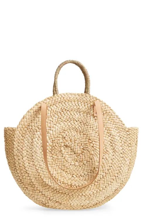 Street Level Circle Straw Tote | Nordstrom