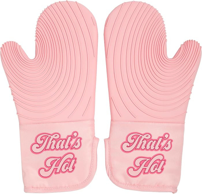 Paris Hilton Oven Mitt Set with Iconic That's HOT Design, Heat Resistant Pot Holders Featuring No... | Amazon (US)