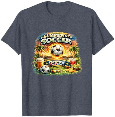 Summer of Soccer 2026 Fan Football Game Day Tropical T-Shirt | Amazon (US)