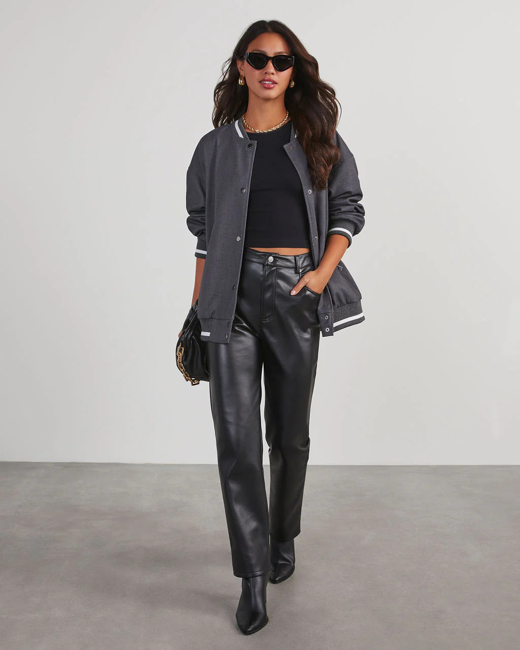 Fulton Varsity Relaxed Bomber Jacket | VICI