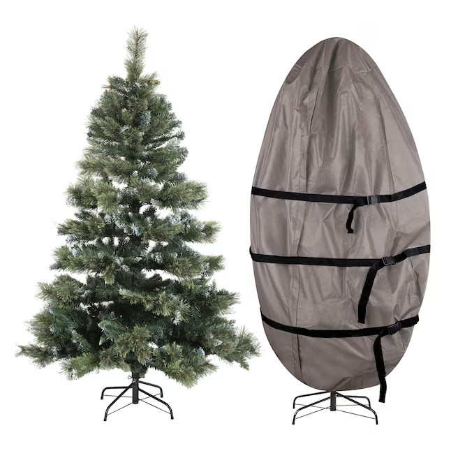 Elf Stor Gray Collapsible Upright Christmas Tree Storage Bag (For Trees 6-ft-9-ft Tall) | Lowe's