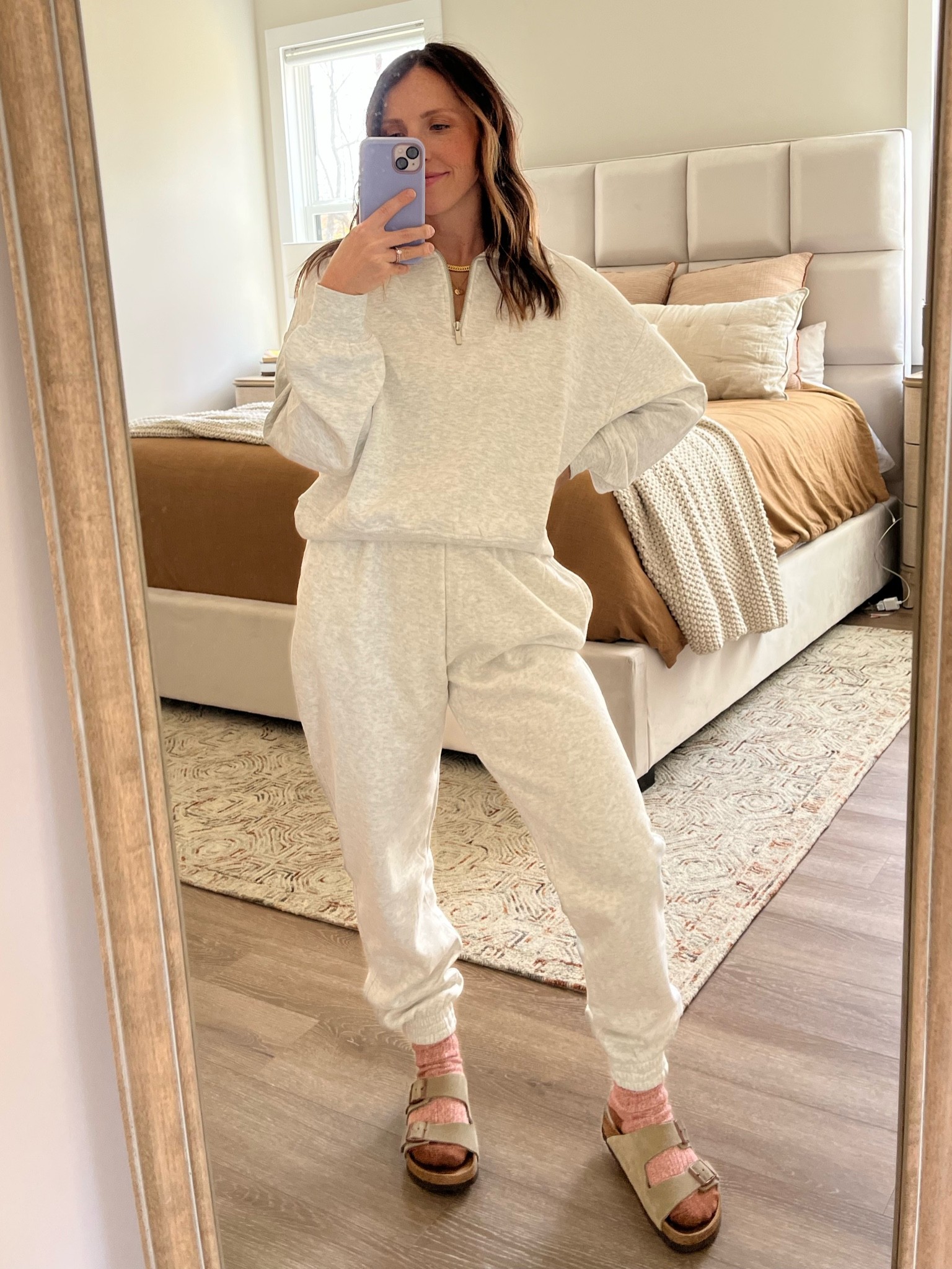 Comfiest set 🤍 
Large in the top & medium in the pants for an oversized fit!

#LTKstyletip #LTKunder50 #LTKfit