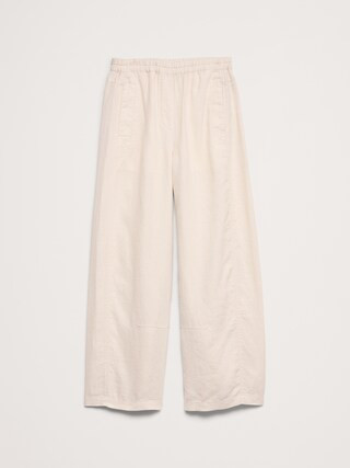 Mid-Rise Relaxed Painter Pull-On Pant in Linen | Banana Republic (CA)