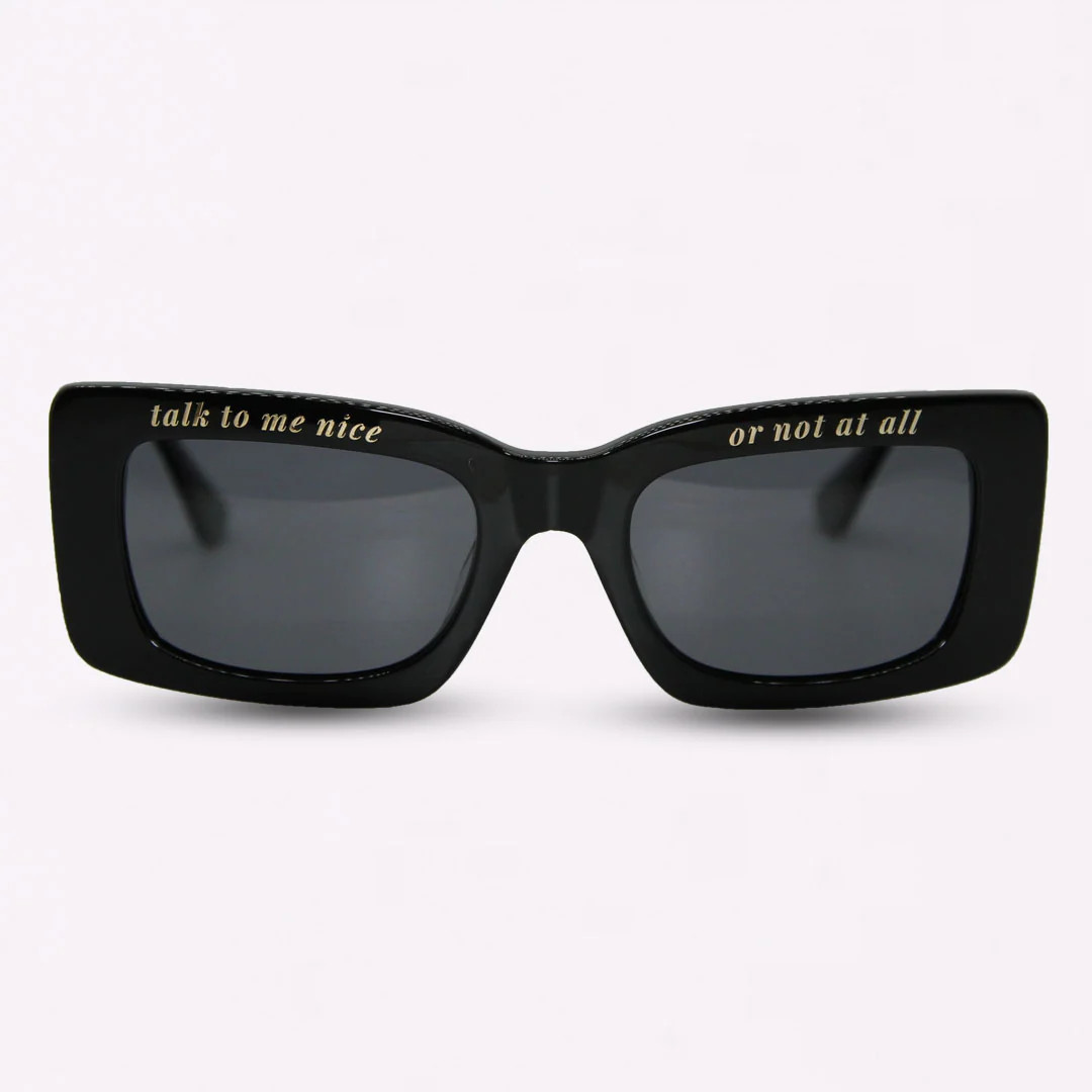 Talk To Me Nice / Black | I.N.D.Y SUNGLASSES LLC