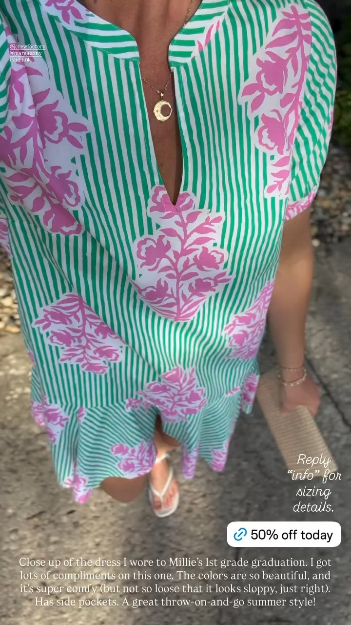 A classic green and pink mini dress that is so fun for summer! It also has pockets! A great grab and go dress for summer. 

mini dress, pink and green dress, striped dress, J.Crew Factory, summer dress, women's style, summer outfit  

 #LTKootd #LTKSeasonal