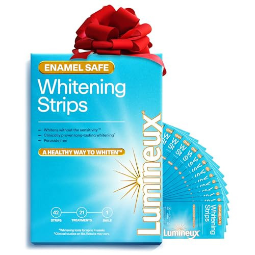 Lumineux Teeth Whitening Strips - 21 Treatments - Peroxide Free - Enamel Safe for Whiter Teeth - Whitening Without The Sensitivity - Dentist Formulated - Sensitivity | Amazon (US)