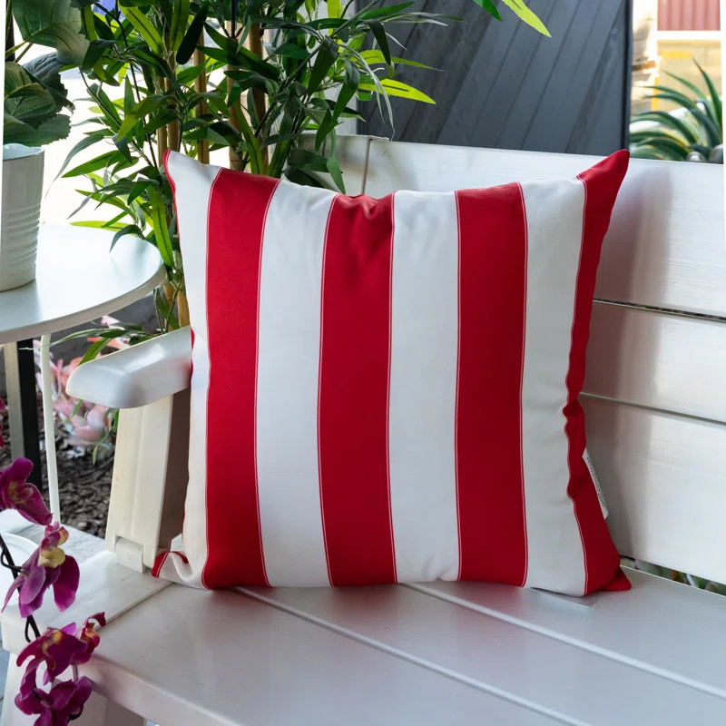 Striped Indoor/Outdoor Throw Pillow | Wayfair North America