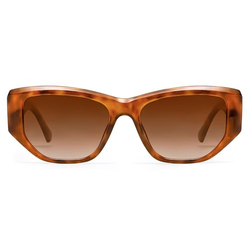 SOJOS Retro Square Polarized Sunglasses Womens 80s 90s Trendy Cute Sunnies SJ2293 with Tortoise/Brown Lens | Amazon (US)