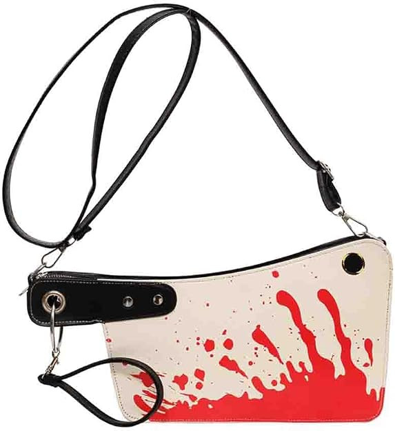 PU Leather Creative Prank Knife Shoulder Bag, Japanese Cartoon Gothic Horror Crossbody Bag, Blood... | Amazon (US)