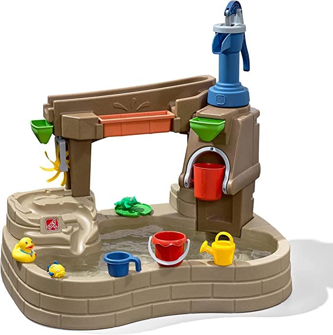 Amazon.com: Step2 Pump & Splash Discovery Pond Water Table Outdoor Water Toy with Water Pump, Bro... | Amazon (US)