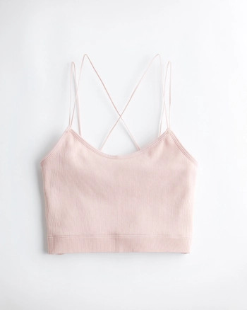 Gilly Hicks Lace-Back Seamless Crop Cami | Hollister (EU)
