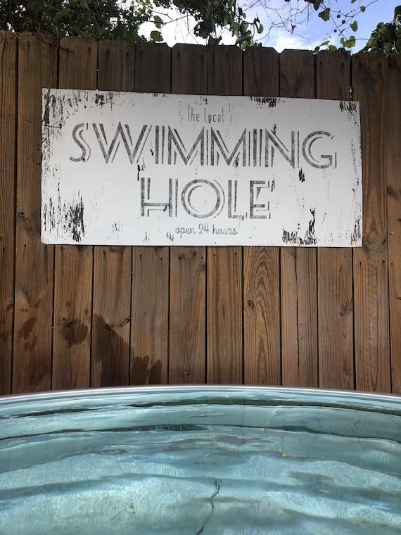 Swimming Hole handmade large wood sign | Etsy (US)