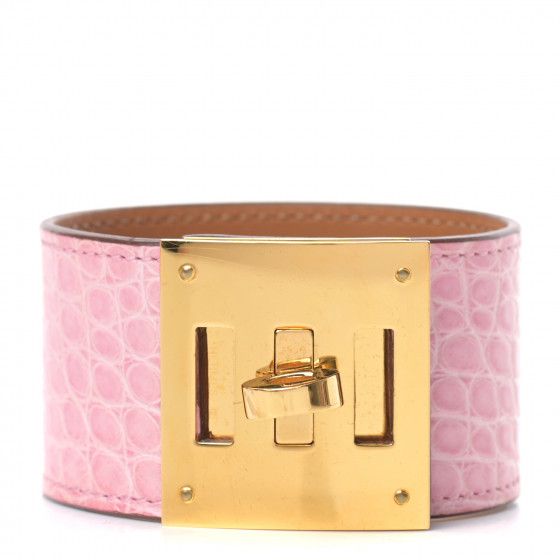 HERMES

Matte Alligator Kelly Dog Bracelet T3 5P Pink | Fashionphile