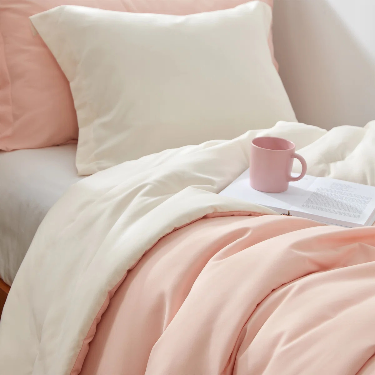 Double Brushed Microfiber Reversible Twin XL Comforter Set | Wayfair North America