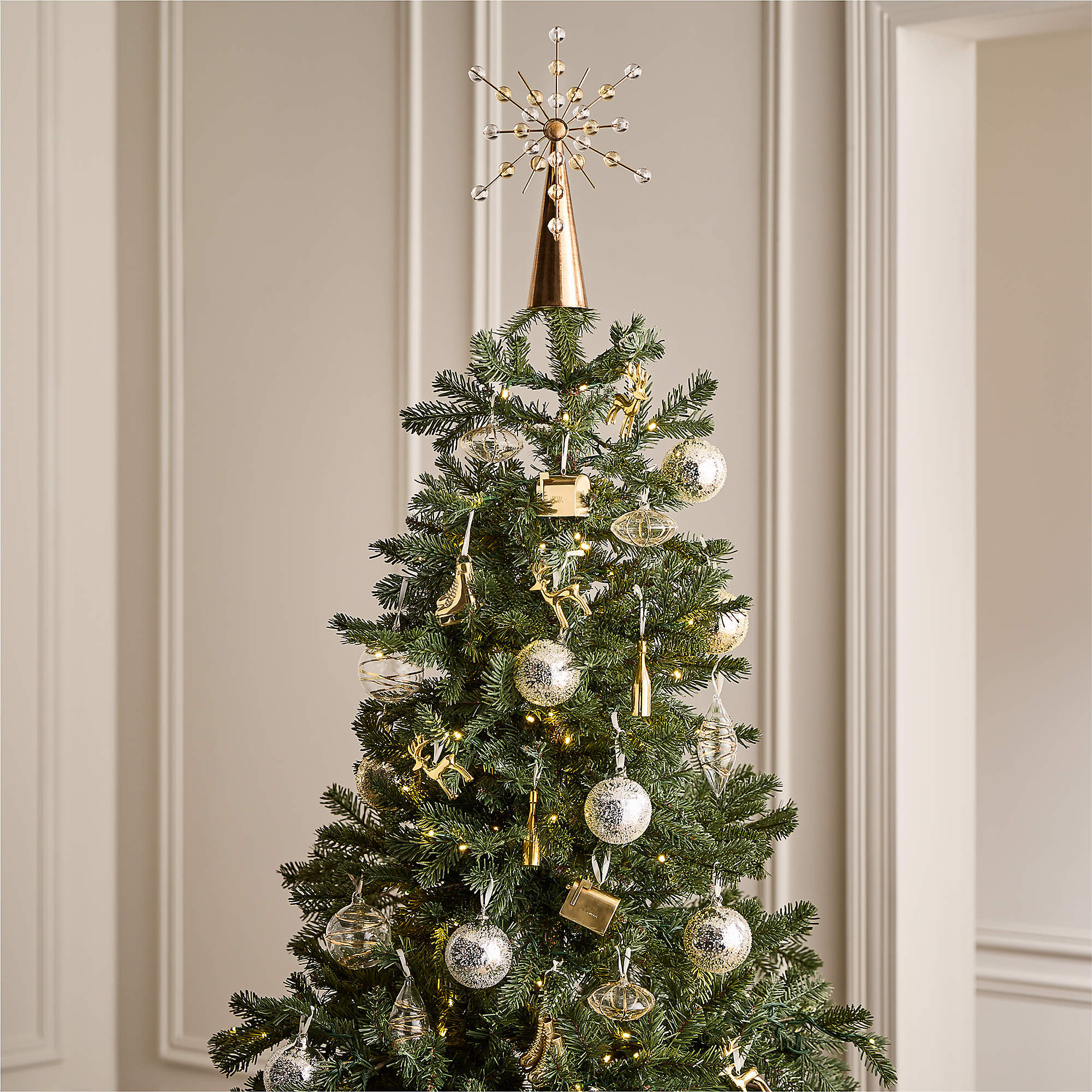 Letters To Santa Mailbox Aged Brass Christmas Tree Ornament + Reviews | CB2 | CB2