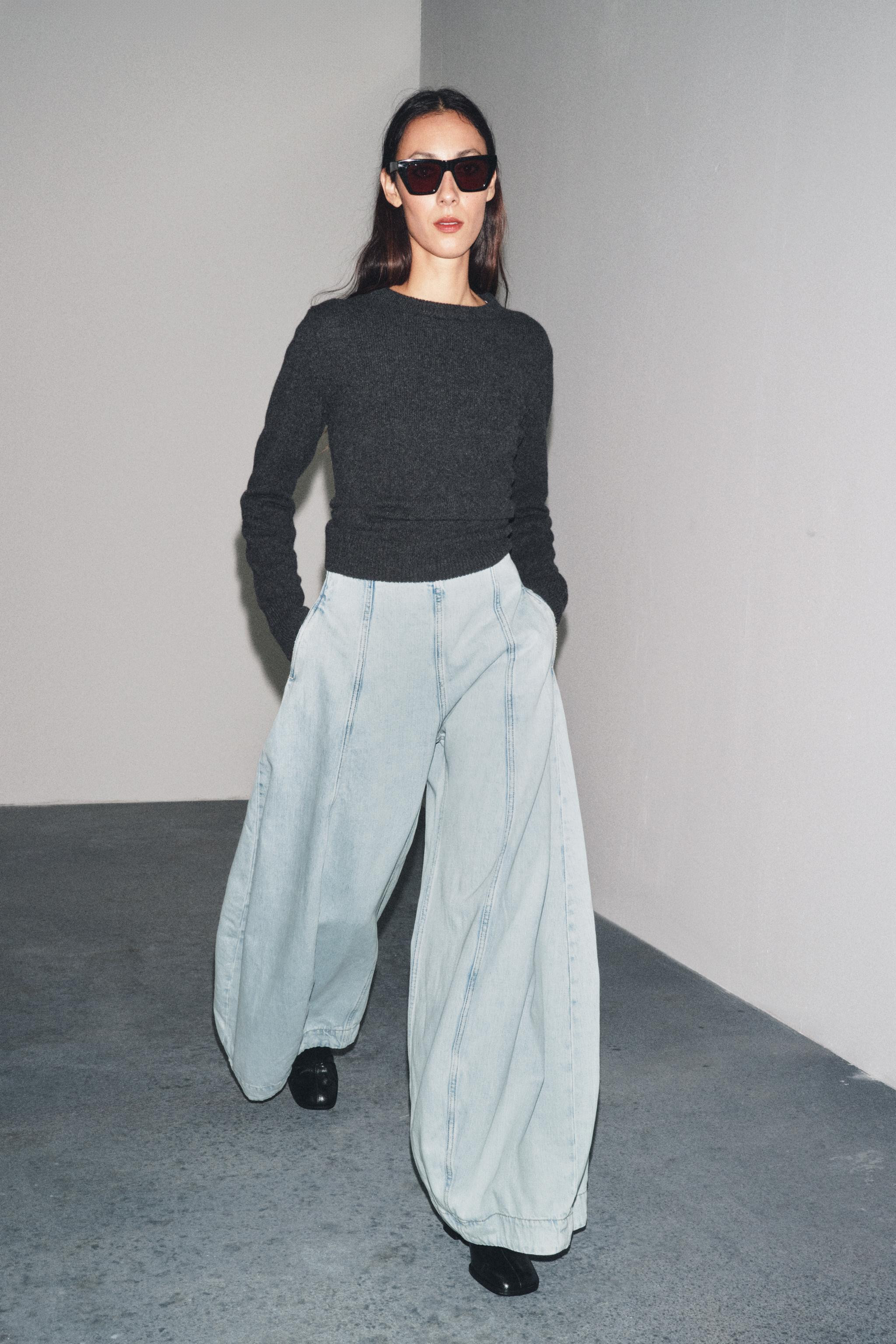 ZW COLLECTION HIGH-WAISTED BALLOON JEANS | Zara US