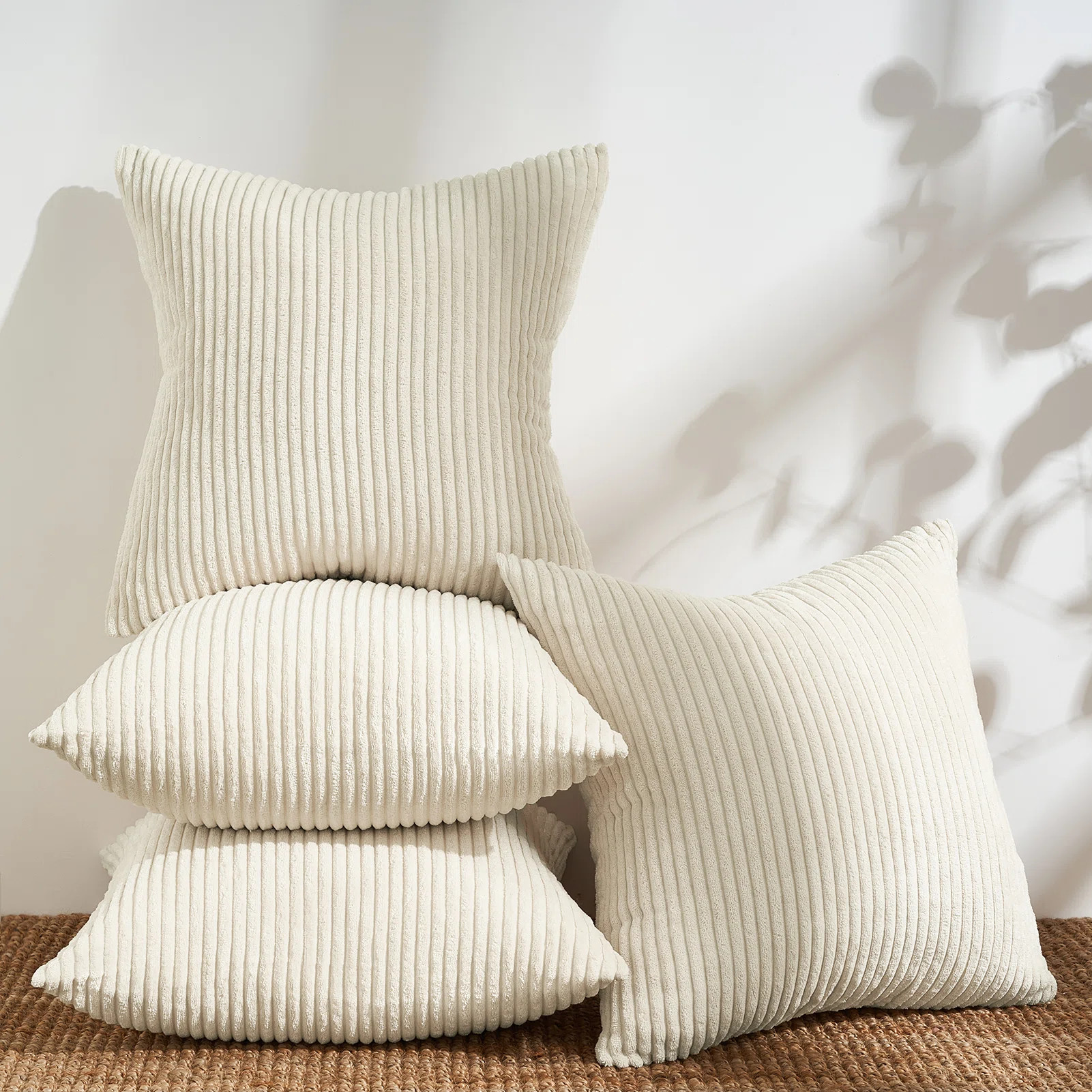 Corduroy Striped Corduroy Pillow Cover Square Modern Gradient Pillow Cases for Sofa,  Decorative ... | Wayfair North America