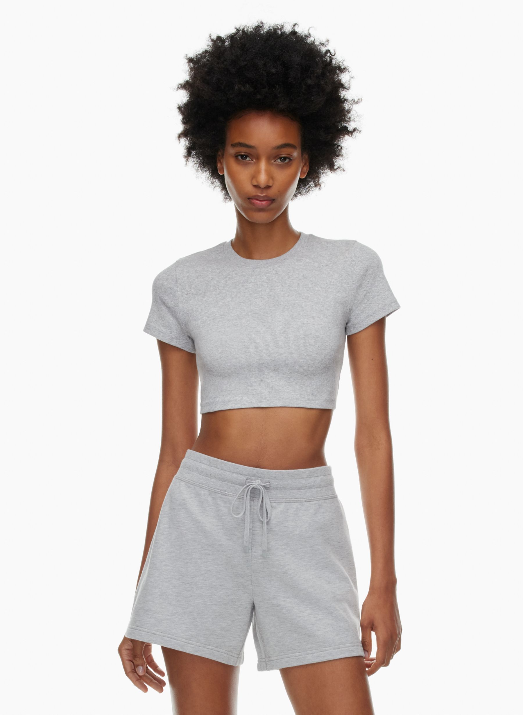 AIRY TERRY PERFECT BANDED MID-THIGH SHORT | Aritzia