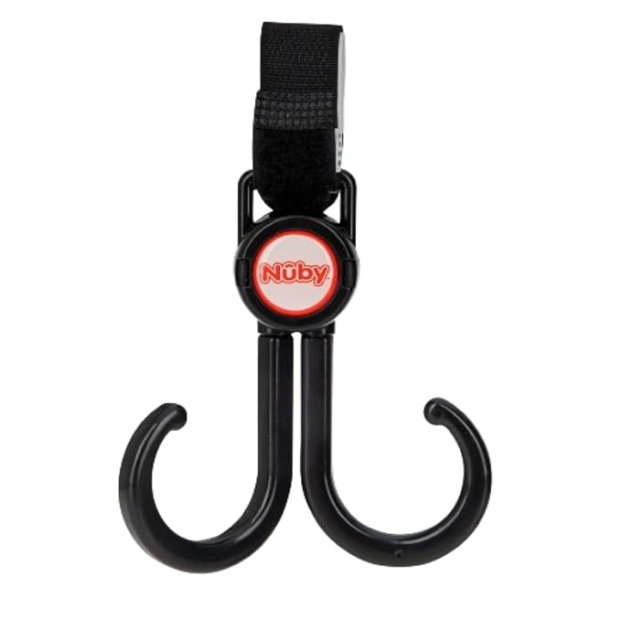 Nuby Double Stroller Hook, Adjustable Hook, Black | Amazon (US)