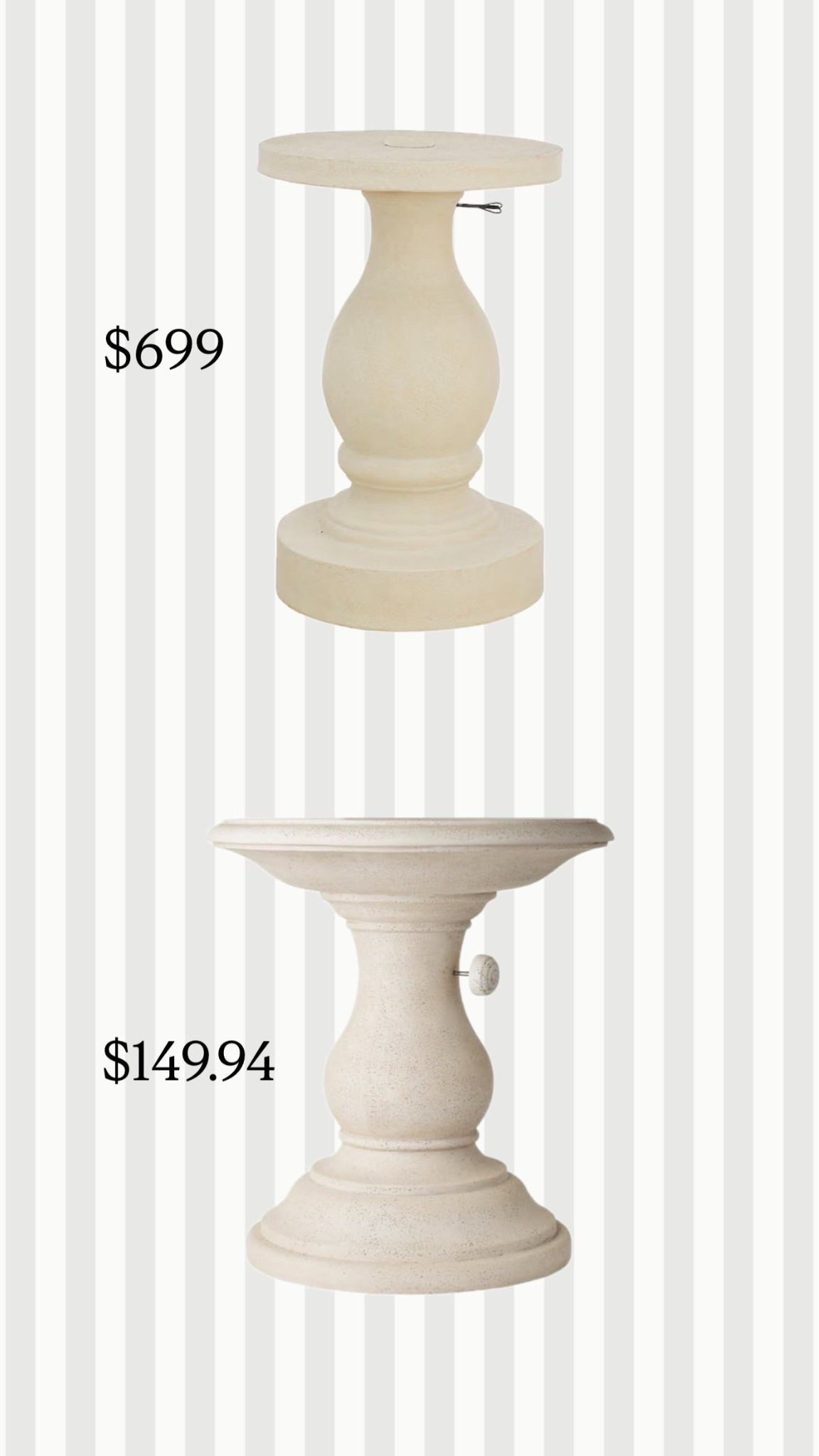 Shopping for umbrella table stands, the top is from Ballard and the bottom is a dupe from Sam’s. Both are available in different colors. 

#LTKSeasonal #LTKHome