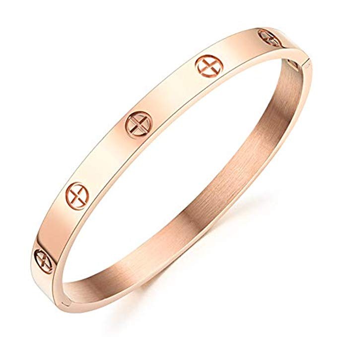 Qindishijia 6.7 Inch Women's Fashion Stainless Steel Plus Bracelet | Amazon (US)