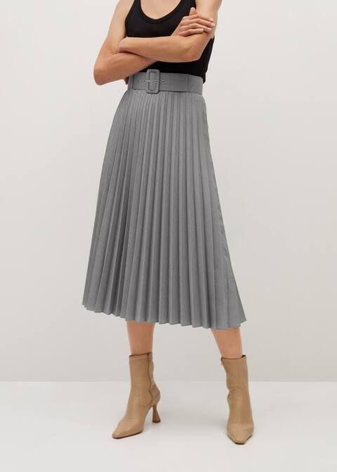 Pleated midi skirt | MANGO (US)