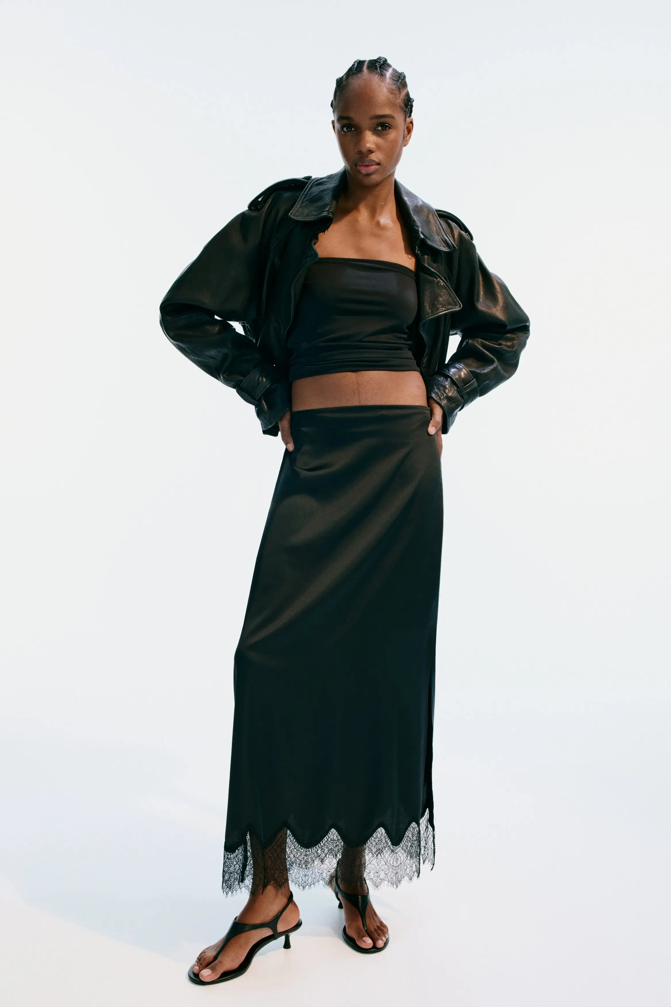 Lace-trimmed Satin Skirt (Women) | Nordstrom | Nordstrom