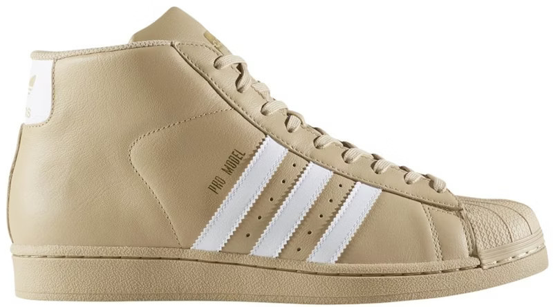 Men's Adidas Pro Model Sneakers in Linen Khaki/Footwear White/Gold Metallic | StockX