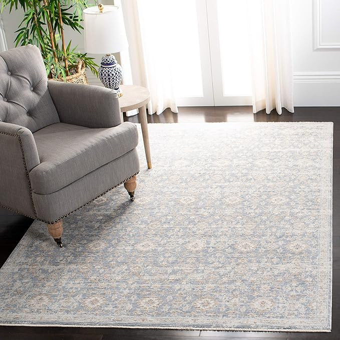 Safavieh Moondust Collection MND642M Traditional Oriental Area Rug 8' x 10' Blue/Ivory | Amazon (US)