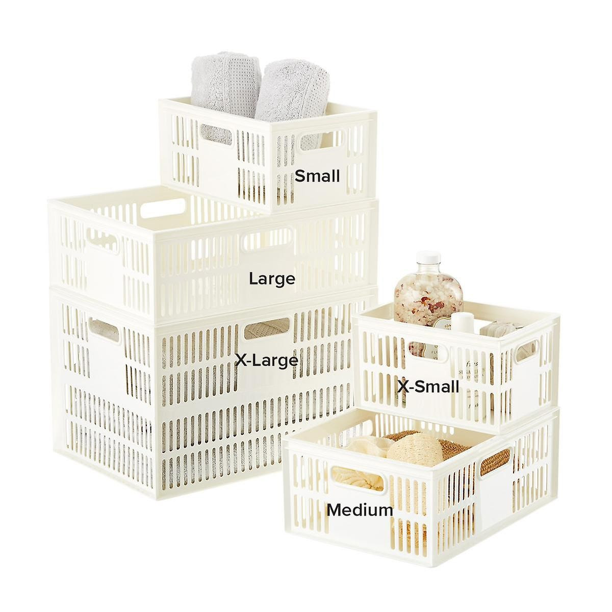 Medium Chancellor Basket White | The Container Store