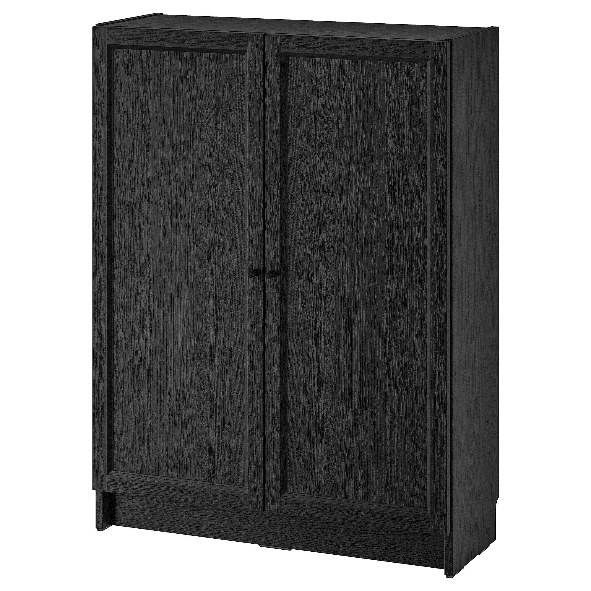 BILLY / OXBERG Bookcase with doors, black oak effect, 31 1/2x11 3/4x41 3/4 " | IKEA US