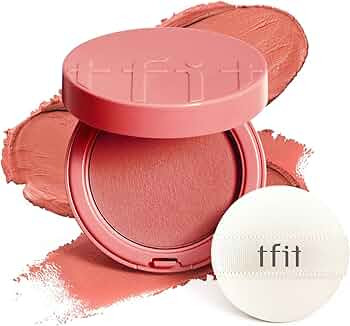 Fluffy Velvet Cushion Blush for Korean Dewy Glow | Buildable, Blendable Cream Texture | Mini Blus... | Amazon (US)