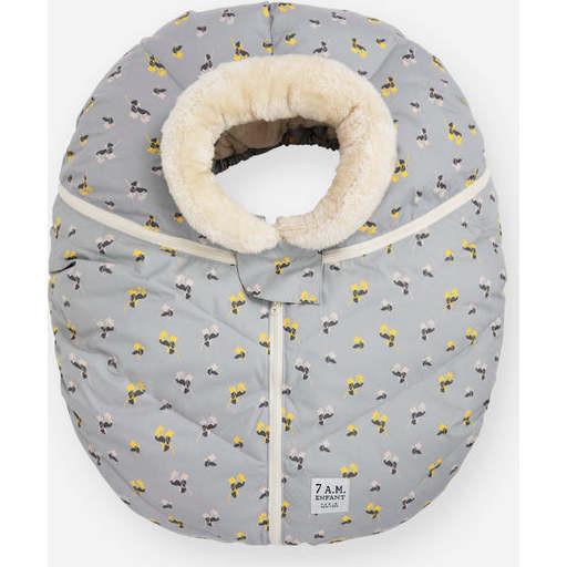 Car Seat Accessories | Floral Print Zipped Puffy Cocoon, Autumn Blossom, (Size 0-12M) 7AM Enfant | Maisonette | Maisonette