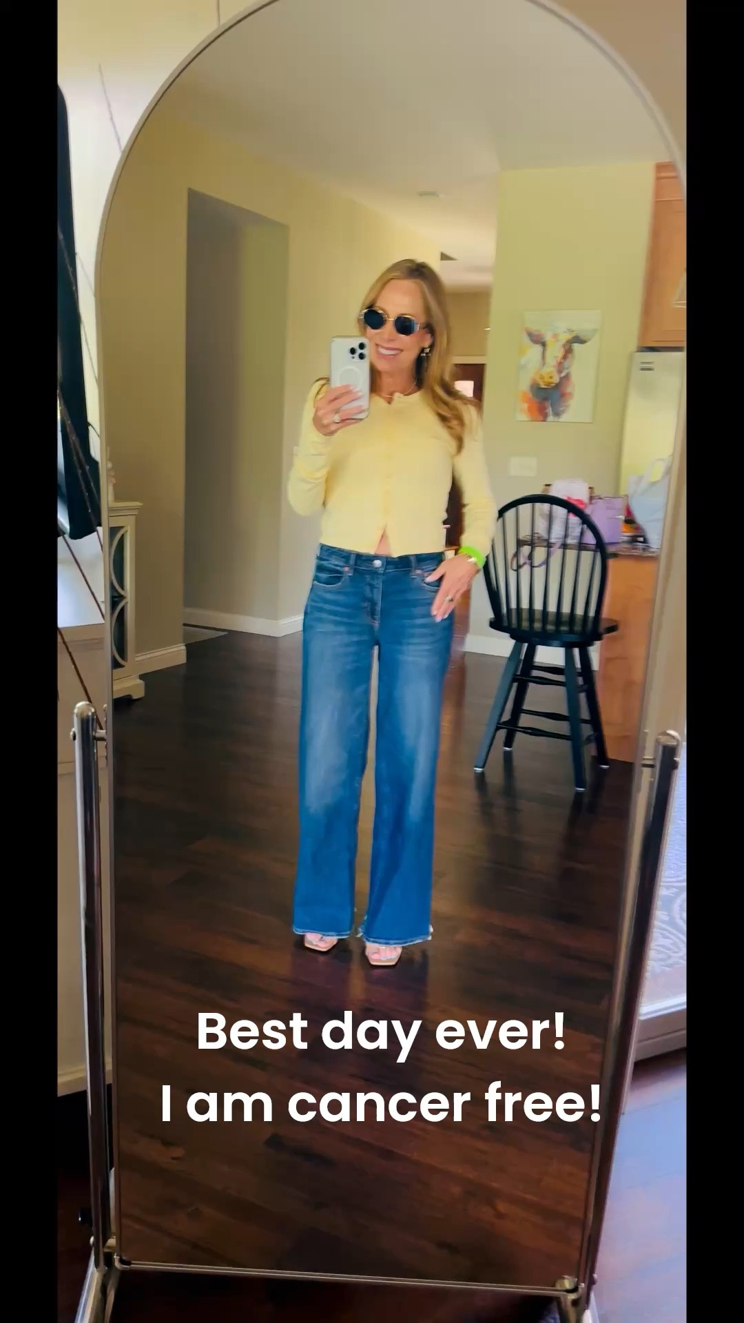 AE denim - size 0 - waist 25. (I wear Target denim size 2, if that helps) 
AE sweater - size small 
Amazon shoes - size 6
Amazon sunnies 