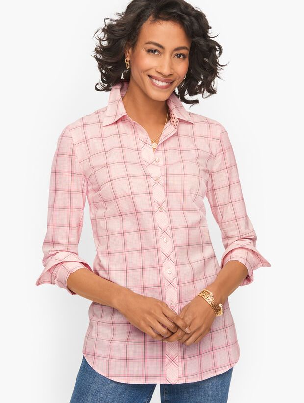 Classic Cotton Shirt - Window Plaid | Talbots