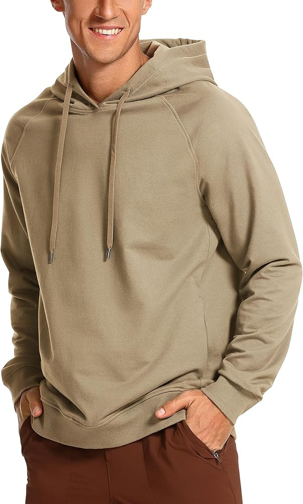 CRZ YOGA Hoodies for Men French Terry Hooded Sweatshirts Workout Athletic Casual Pullover Hoodie ... | Amazon (US)