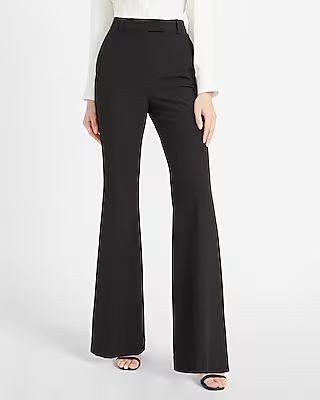 Super High Waisted Supersoft Twill Side Tab Flare Pant | Express
