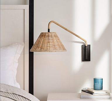Marion Woven Swing Arm Sconce | Pottery Barn (US)