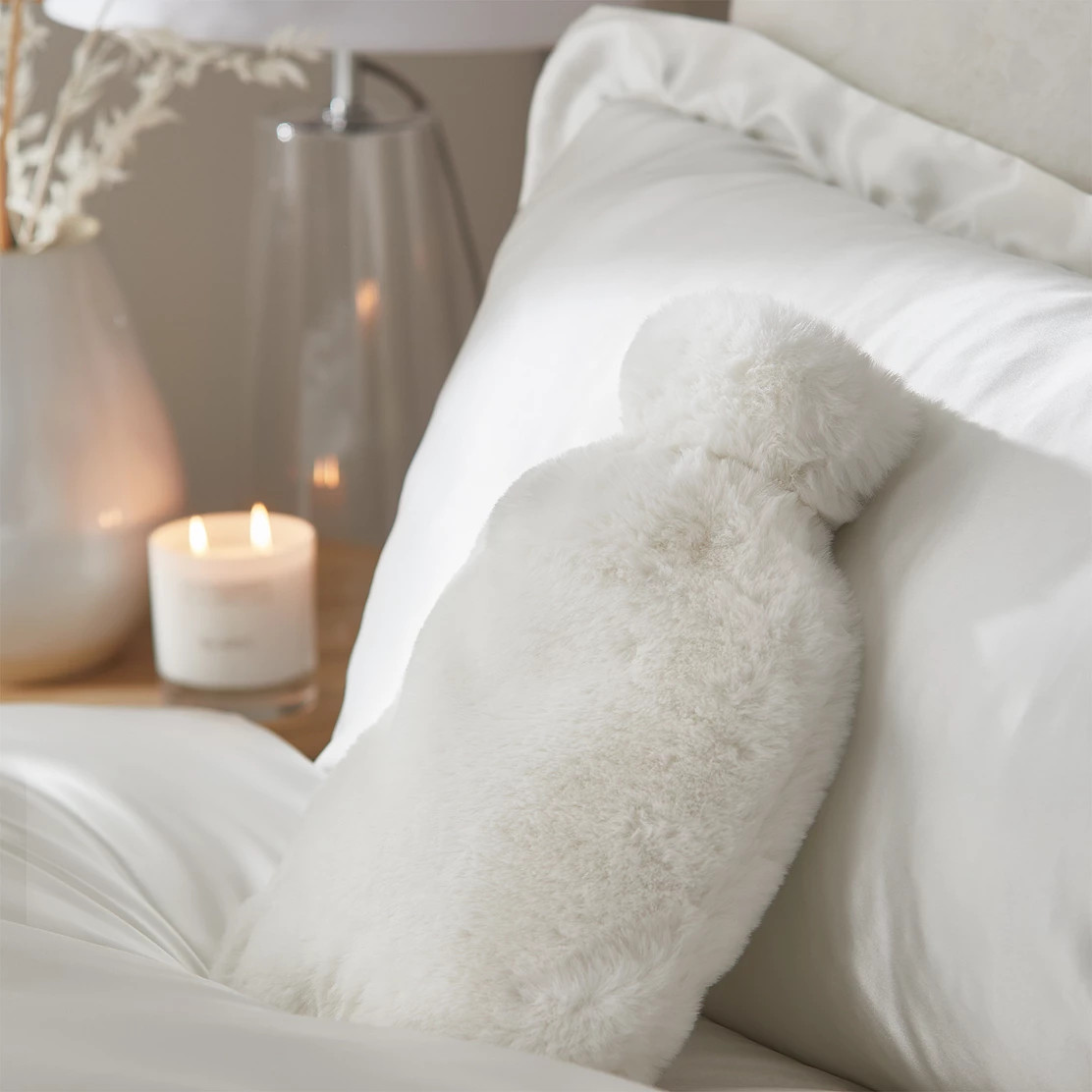 Super Soft Faux-Fur Hot-Water Bottle | The White Company (UK)