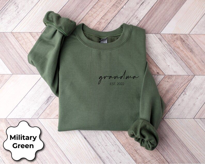 Customized Est Grandma Sweatshirt Grandma Gift Mother's | Etsy | Etsy (US)