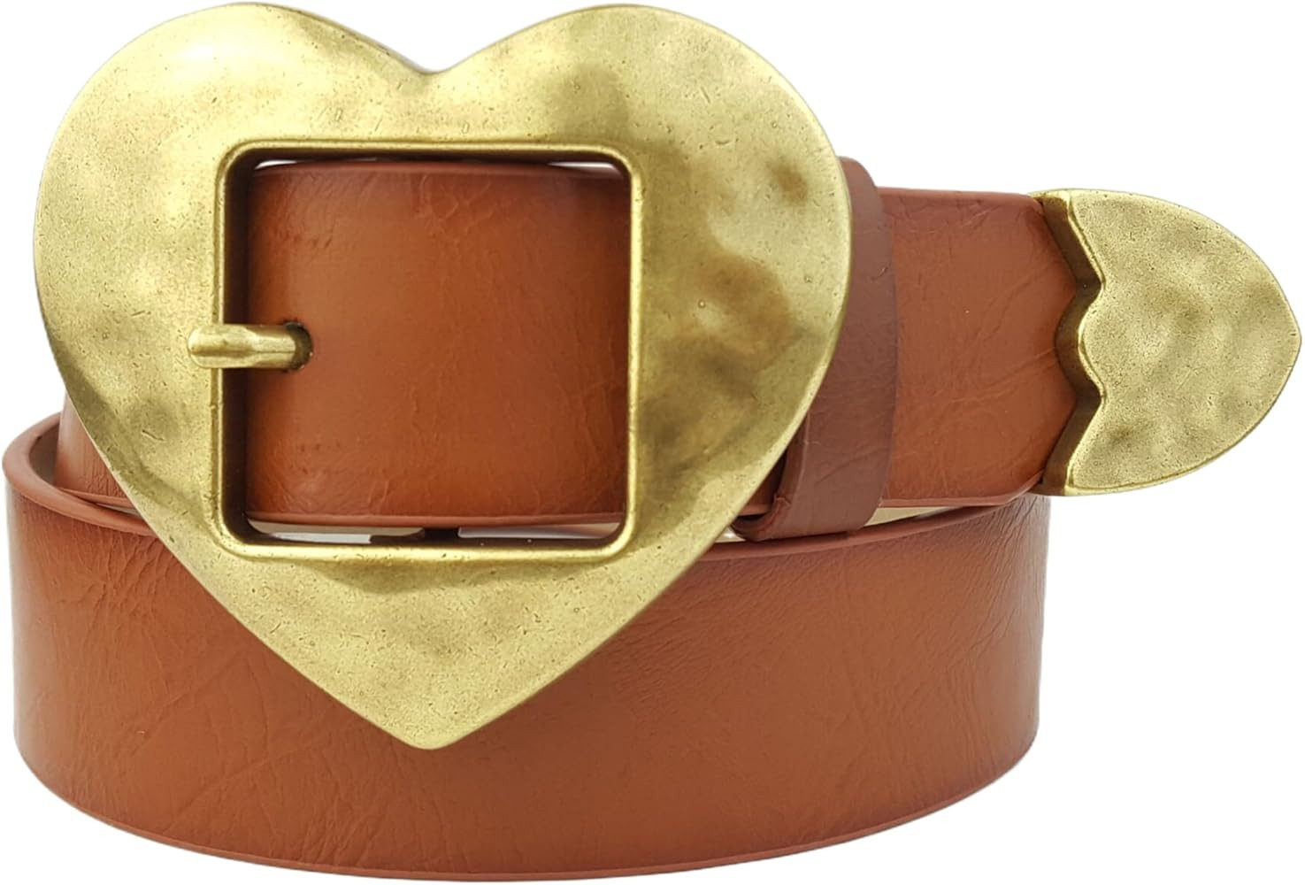 Vintage Gold Heart Buckle and Tip Belt | Amazon (US)