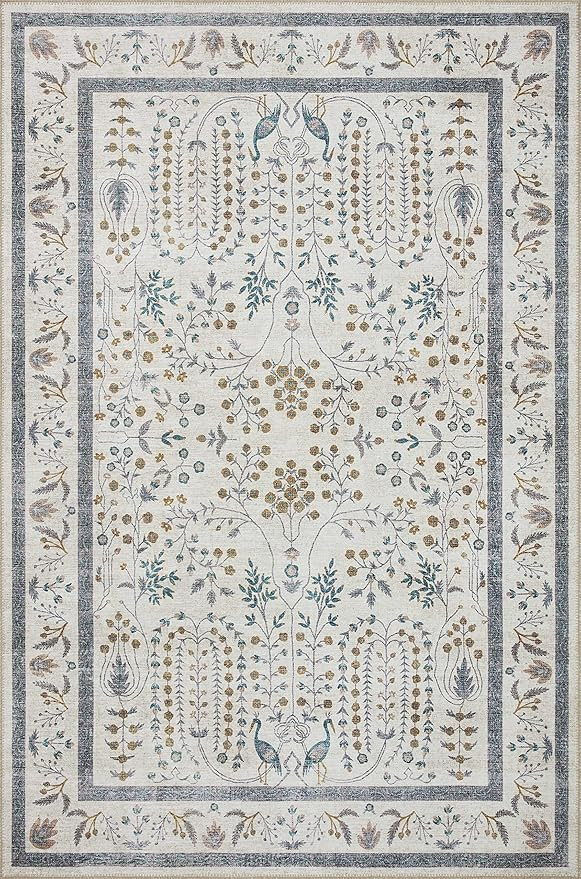 Loloi Rifle Paper Co. x Maison Wisteria Cream 2'-3" x 3'-9" Accent Rug | Amazon (US)